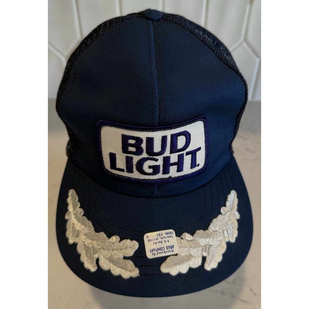 Vintage Stylemaster Bud Light Hat SnapBack Patch Trucker Scrambled Eggs USA